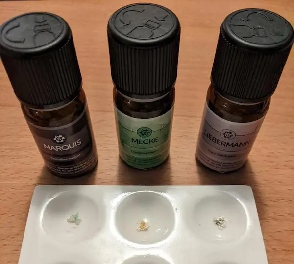 2C-B reagent test kit results (source:Reddit)