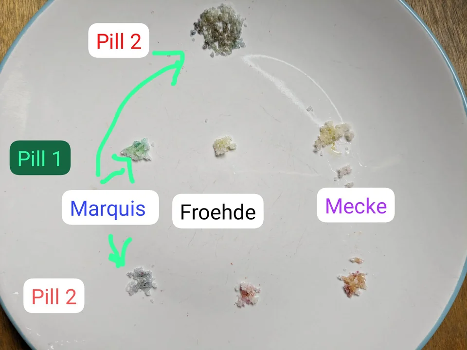 2C-B reagent test kit results (source:Reddit)