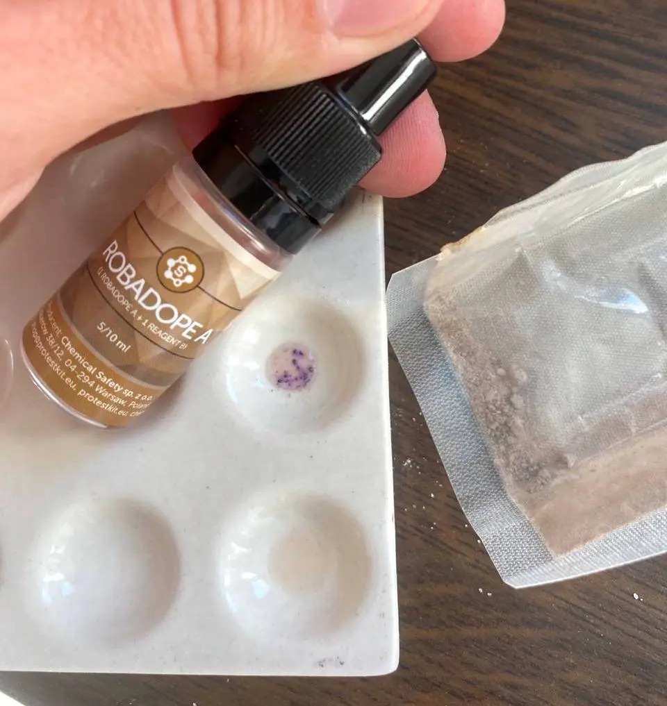 2C-B reagent test kit results (source:Reddit)
