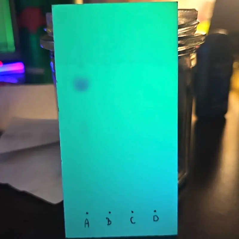 Amphetamine TLC test kit result