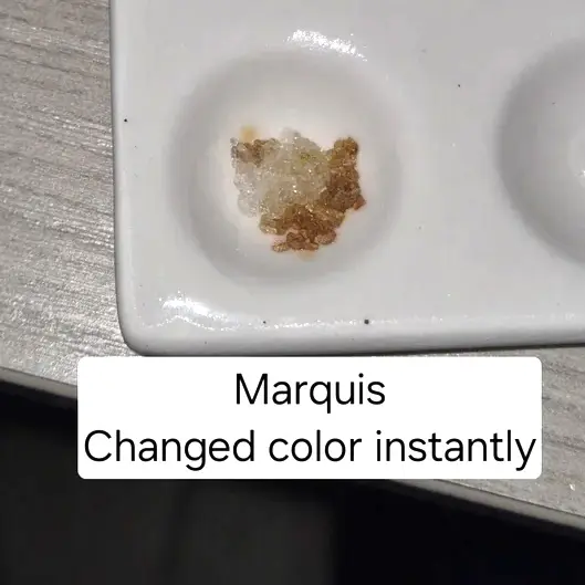 Amphetamine Marquis reagent test kit result