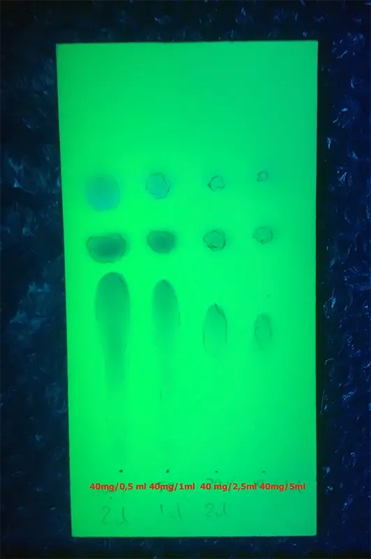 Cocaine TLC test kit results