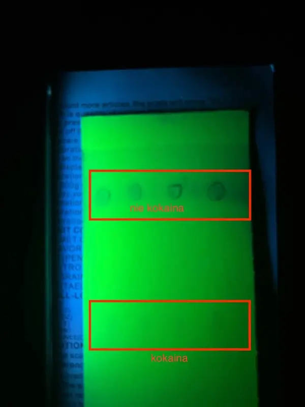 Impure cocaine TLC test kit results