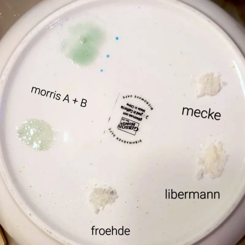 Morris, Mecke, Liebermann, Froehde reagent test kit results (source:Reddit)