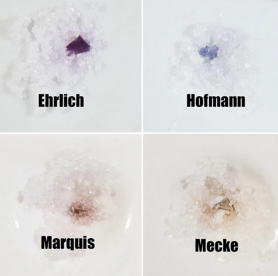 LSD reagent test kit results (source:Reddit)