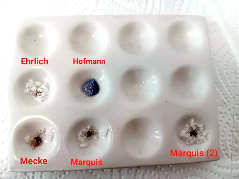 LSD reagent test kit results