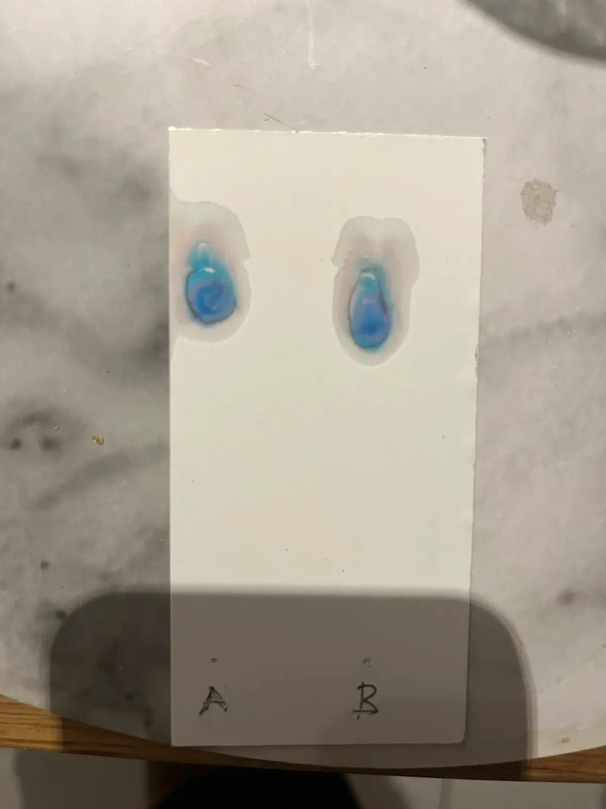 Morris reagent and TLC test result of bunk cocaine (pure benzocaine)