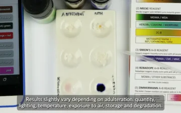 Meth/amphetamine reagent color change