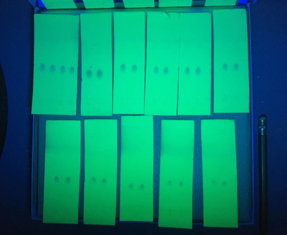 Reference results ranging from 10% up to 100%, adjusted from lab confirmed pure MDMA hydrochloride sample