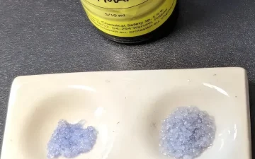 LSD turning Hofmann reagent blue