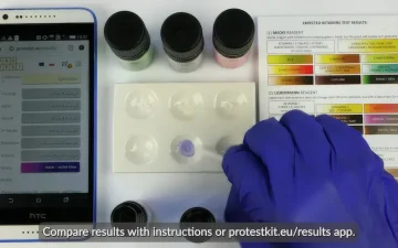 Ketamine reagent test colour chart
