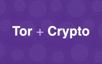 Purple Tor plus Crypto banner with concentric ring pattern for PRO Test onion sites