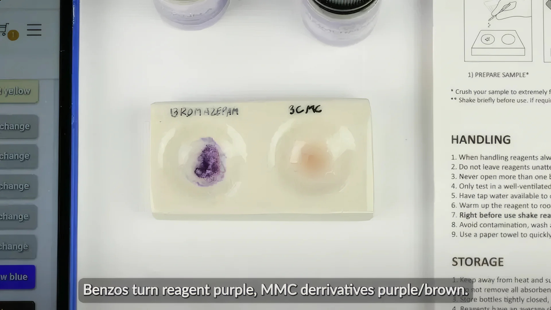 Zimmermann reagent colour change